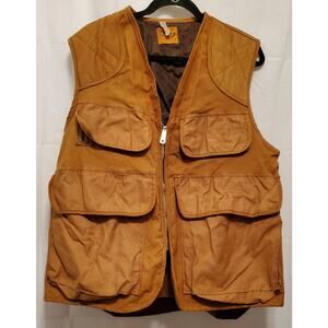 Vintage Outdoor Adventures Water Repellant Duck Canvas Hunting Vest Mens Large